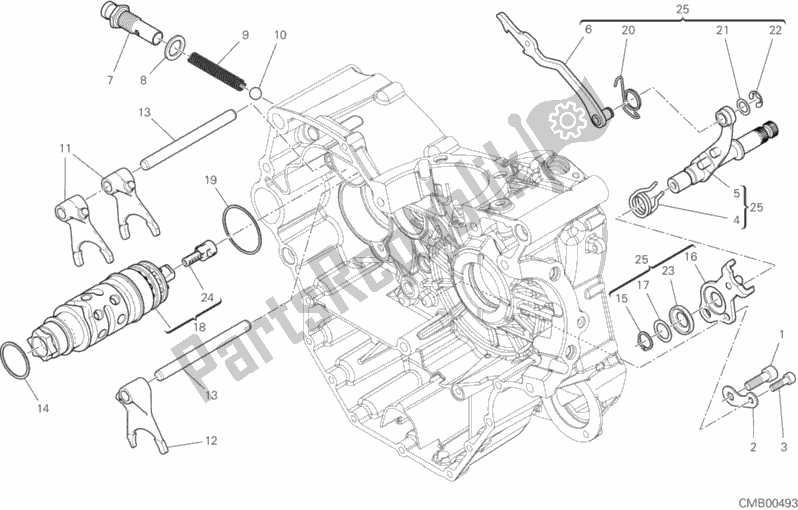 Todas as partes de Shift Cam - Garfo do Ducati Supersport S USA 937 2017